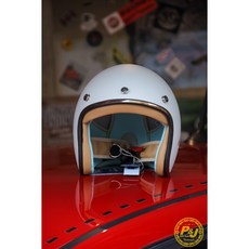 P&J 捷寶 PARETTO 派芮朵 FLICKA 芙莉卡 小帽體 3/4 復古安全帽 莫蘭迪 消光米杏色, 1個