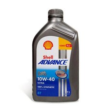殼牌 Shell ADVANCE ULTRA 4T 10W-40 全合成機油 10W40 機車引擎潤滑油, 1個, 1L