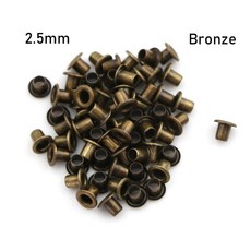 장식용 호환용품 인형옷 DIY 인형 벨트 버클용 미니 아일렛 금속 스냅 신발 의류 재봉 액세서리 1.5mm 2, 한개옵션1, 04 2.5mm bronze