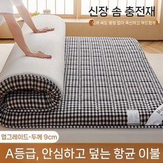 목화솜 깔개 매트리스 이불 바닥용 호텔 매트, Migue Black 9cm