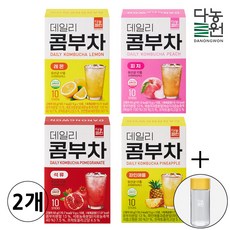 다농원 콤부차 세트 (파인애플 레몬 피치 석류 각2박스) + 전용보틀, 8개, 10개입, 5g