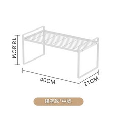 檯面抽拉置物架 嬰兒奶瓶收納箱 寶寶餐具輔食防塵瀝水置物架, 白色中號網格隔板架, 如圖所示