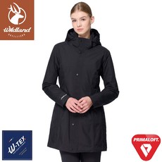 Wildland 荒野 女 PR棉輕量極暖防水長版外套