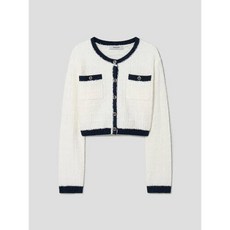 에잇세컨즈 8SECONDS 트위드 배색 가디건 카디건 아이보리 11435ADY30 ZMB918 QUR845