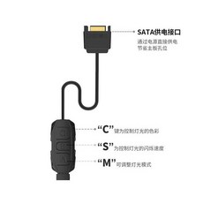 ARGB燈光控制器 迷你集線器 5V3針SATA供電 無線遙控