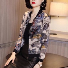 besteffie 자켓 중년여성 여름 자외선차단 바람막이 통기성 플라워패턴 아우터 빅사이즈 엄마옷 재킷 C55