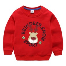 크리스탈하우스 남아 여아 루돌프 맨투맨 티셔츠 (일반) [T228]