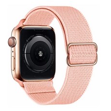 MOHARLAB Apple Watch 3/4/5/6/7/8/SE 尼龍織布錶帶+保護貼, 41毫米, 05粉色