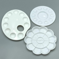 일상채움 엄마표 물감 놀이 야외 초보 실습 체험용 미술 팔레트, 2개, 라운드 22.5cm