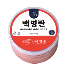 바다한줌 백명란 무색소 파지 저염 명란젓, 400g, 1개