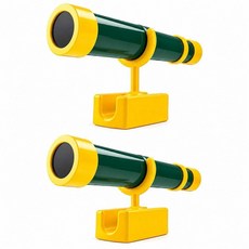 Sratte 1 Pcs Green and Yellow Telescope Playset Attachment Plastic Telescope Featuring 360 Degree, 2