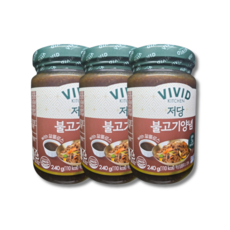 비비드키친 저당 불고기 양념, 240g, 3개