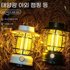 PYHO캠핑 아웃도어 조명등 롱런 빈티지 캠핑등 충전 가능한 캠핑장 분위기 텐트 행거, 1개, 화이트