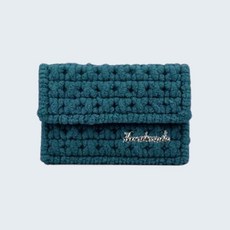 네트공예 DIY 세트 - 카드 지갑 만들기 망스티치 재료 덮개형_handmade 필기체 실버 팬던트, 5. P-25 에메랄드 그린, 1개