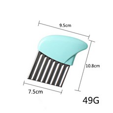 감자 커터 스테인레스 스틸 웨이브 나이프 프렌치 프라이 칩 커터 주방 야채 슬라이서 절단 도구 요리 주방 가제트, 블루, 중국