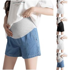 임산부 데님 반바지 여성 임신 플러스 사이즈 통기성 진 포켓 하의 배 위