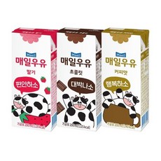 [매일유업] 매일멸균우유 200ml 딸기12+초콜릿12(총24팩), 딸기우유12팩+초코우유12팩, 1세트