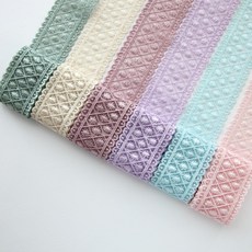 와플 레이스 리본 부자재 소품 수예 포장 재료, 5개, 아이보리