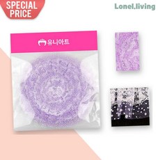 로넬리빙 유니아트 2000 반짝이레이스 보라 원단 장식 공예 테이프 부자재 모티브