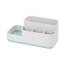 칫솔홀더 욕실 치약 정리 4슬롯 전동 보관, 1개, 화장품 수납 선반 블루