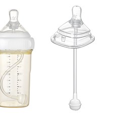 순수아 헤겐 젖병 호환 젖꼭지형+추빨대 1세트, 1ml
