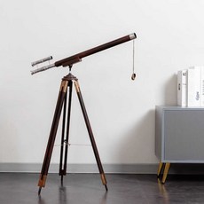 레트로 삼각대 망원경 위스키 장식품 쇼룸 빈티지 망원경 바, 간단한 망원경 모델 장식품 (소형)