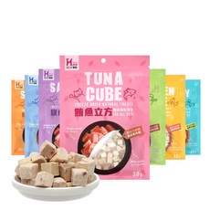Hyperr超躍 立方凍乾貓咪零食 綜合七口味 30g 全齡貓適用 嗜口性佳, 7個, 七口味各一