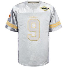 Phoneutrix Bobby Boucher #9 워터보이 아담 샌들러 영화 머드 도그 버번 볼 풋볼 저지 회색. S