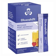 Blueshift 運動後恢復超級食品補充劑飲料混合草莓桃 10 件, 1個, 81g