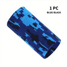 1pc 스포츠 손목 보호대 니트 압축 지원 밴드 가드 남자 여자 농구 피트니스 역도 보조, BLUE-BLACK