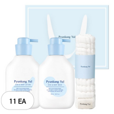 편강율 키즈앤베이비라인 로션 590ml + 워시 590ml + 거즈 세트, 11세트