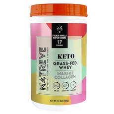 NATREVE 海洋膠原蛋白乳清蛋白粉 法式香草威化聖代口味, 1罐, 500g