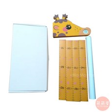 萌萌屋 磁吸立體身高尺 兒童成長壁貼 可移動身高測量器, 長頸鹿