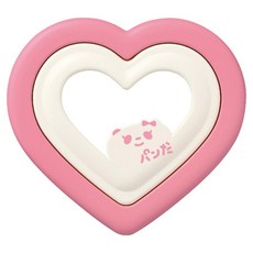 AKEBONO 曙產業 熊貓圖案心型三明治模具, 1個, 粉色