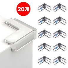 RS1 초밀착 안심 코너 모서리 보호대, 투명, 20개