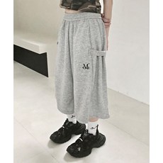 MUCENT 위어 사이드 버튼 스웻 버뮤다 하프 팬츠 남녀공용 (3컬러)