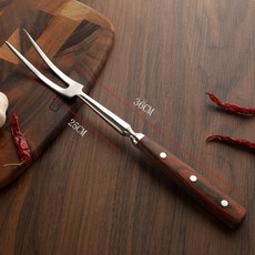 바비큐 포크 철판 누들 고기 로스트 큰 파스타, 길쭉한붉은색손잡이고기포크(무게약281g), 1개