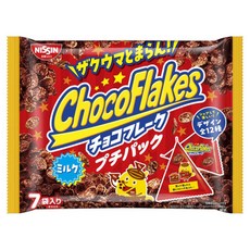NISSIN 日清 小包裝牛奶巧克力玉米片 7包入, 1袋, 84g