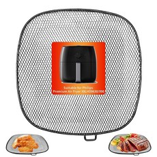 HD9630 에어프라이어용 GCQ 에어프라이어 액세서리 XXL 9 u201D 8.6 u201D SUS 304 스테인리스 스틸 식품 등급 XXL 교체 부품 바구니 트레이 HD965, 7.2 x 7.2 for 3QT Black