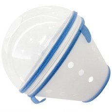 애견 머리보호구 노견 물림방지 강아지 개 모자 볼 애견투명헬멧 시각장애견 스카이블루 S, 1개