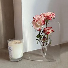 화병 스탠드형 인테리어 실내장식 플라스틱 클리어 꽃병 매력만점 아크릴 35307PC 1개, 아크릴 꽃병