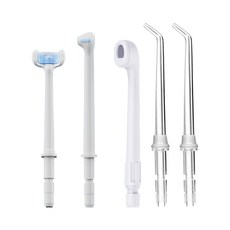 雪倫小舖 居家水龍頭沖牙機 免插電多噴頭 口腔清潔神器(牙周護理 牙縫深層清潔), 1個, 僅噴頭5支組-F