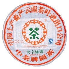 茶韻 普洱茶2007年中茶大字綠印生茶, 380g, 1個, 1個裝