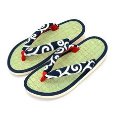 [죽춘] 눈다래질 여성 골풀 일본제 짚신 원형 다다미 눈송이 LL 24.5~25.5cm 당초 16