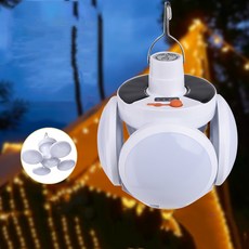 태월 태양광 LED 캠핑 충전식 랜턴 태양열 야외조명 정원등, 2개, 화이트