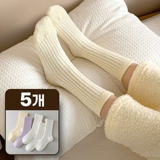 베이직라이프 여성 겨울 데일리 수면양말 5p