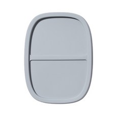 올원리빙 파스텔 실리콘 도시락 용기, 실리콘 도시락용기 2칸, (파스텔그레이)