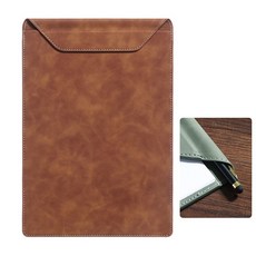 A4皮革磁吸文件夾 寫字墊板 單手文件板夾 會議辦公記事板, A4野馬棕, 1個
