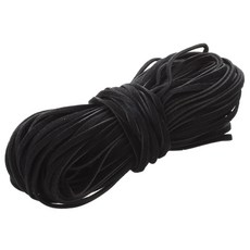 18m 스웨이드 가죽 스트링 리본 코드 2mm 블랙 DIY 데코, 검은색, 1개