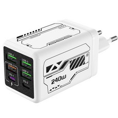 240W 6포트 4USB+2PD 충전 초고속 가정용 충전기 CDT102, 1개, 흰색(충전기102)